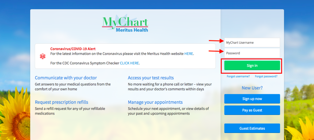 Meritas Patient Portal