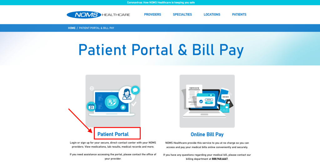 Noms Patient Portal Login Www Nomshealthcare Digital Patient Portal