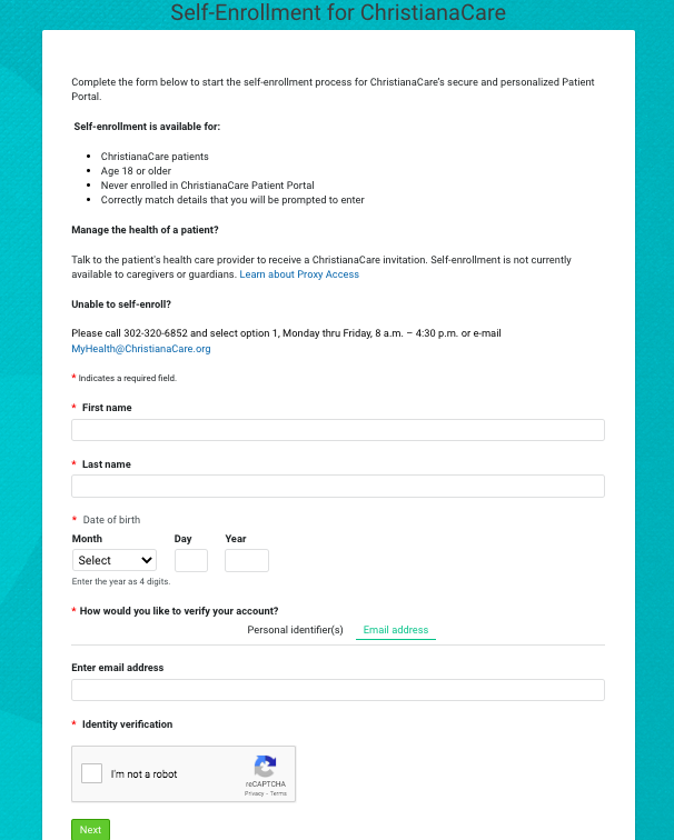 Christiana Patient Portal 