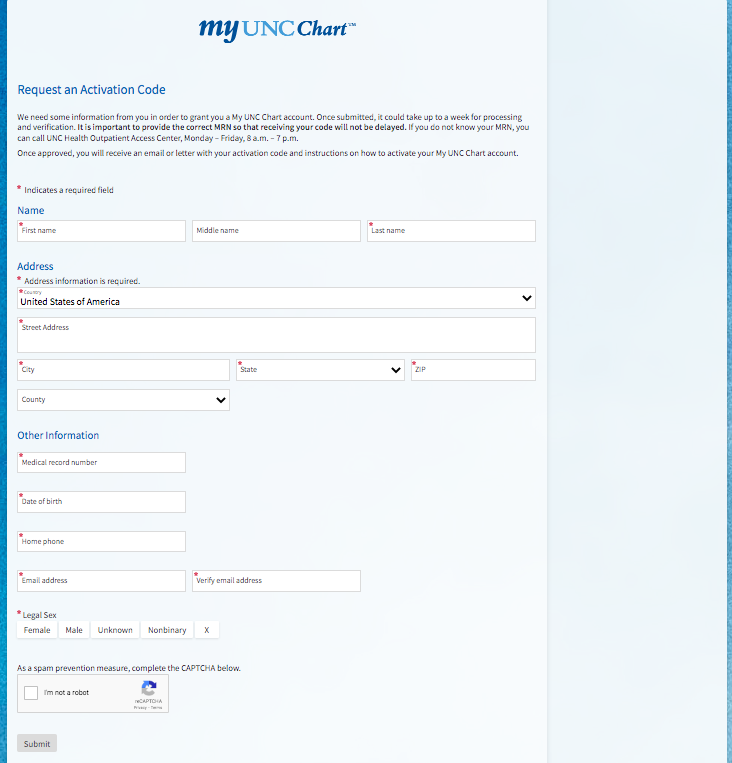 Unc Patient Portal