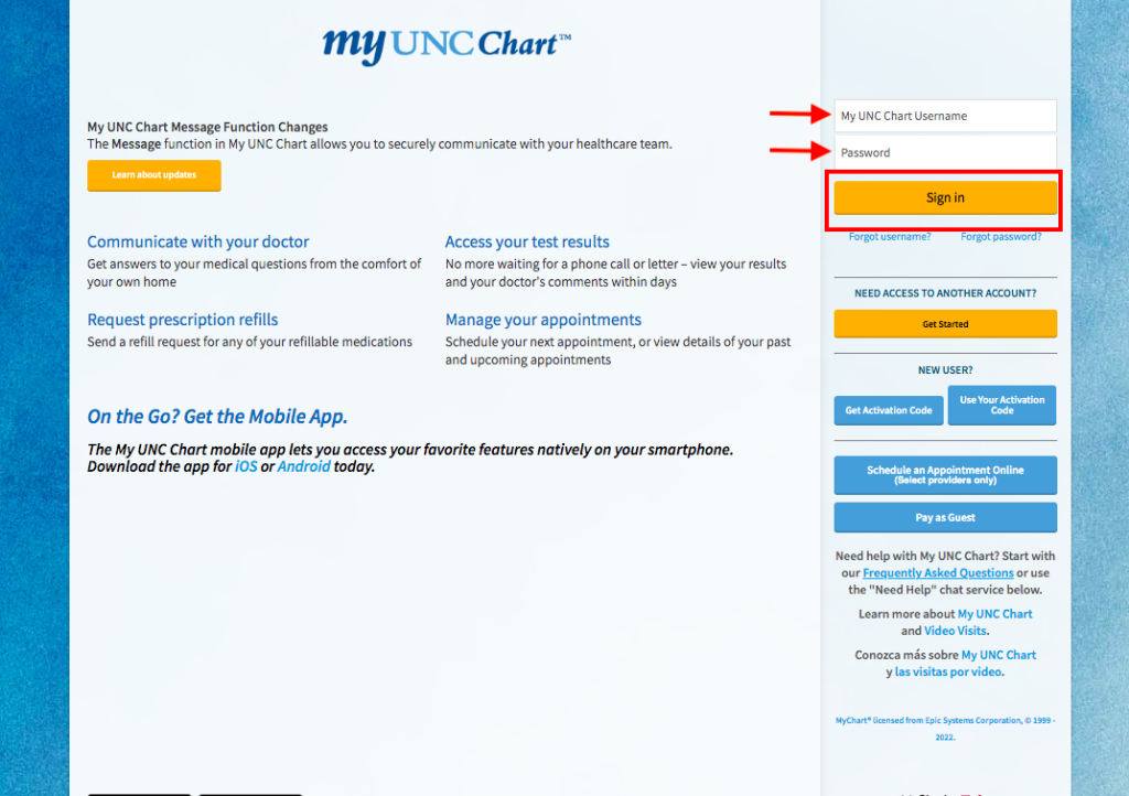 Unc Patient Portal