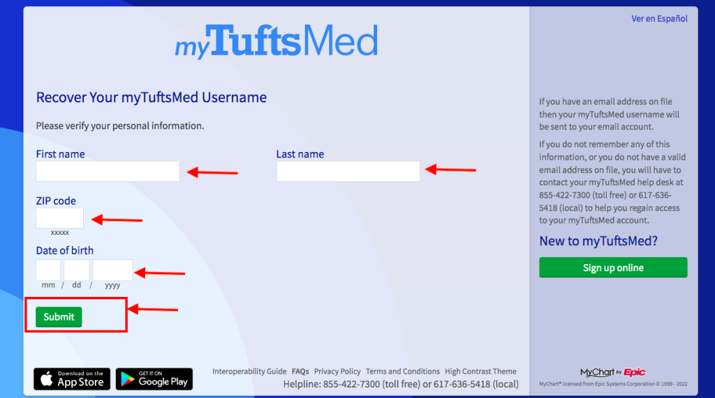 Tufts Patient Portal