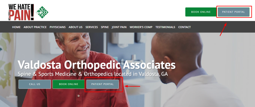 Valdosta Orthopedic Associates Patient Portal