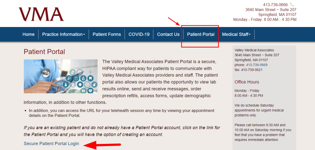 Valley Medical Associates Patient Portal