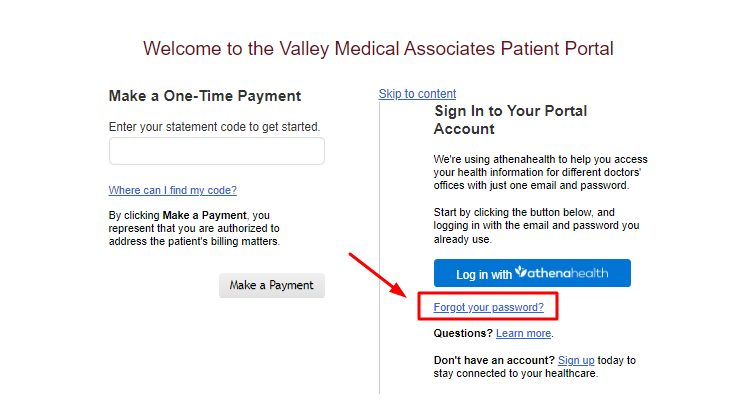 Valley Medical Associates Patient Portal