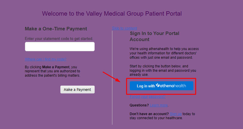 Valley Medical Group Patient Portal