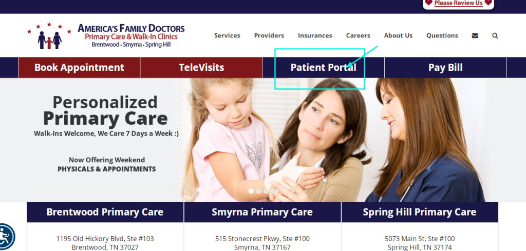 AFD Clinics Patient Portal