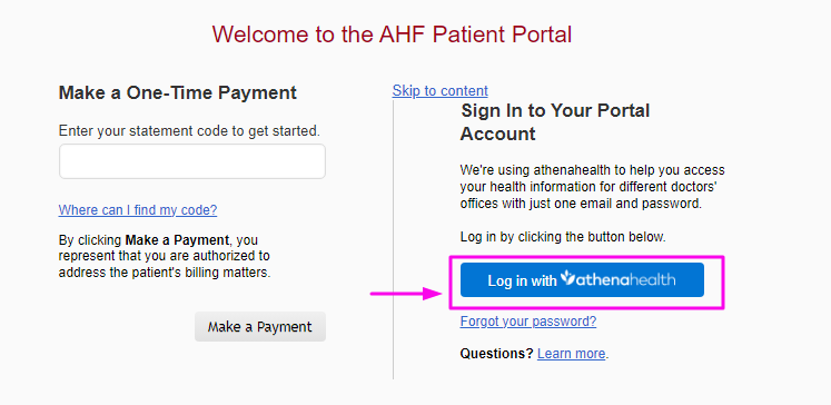 AHF Patient Portal
