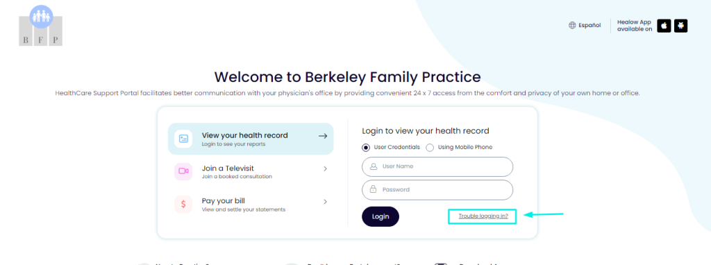 Berkeley Family Practice Patient Portal