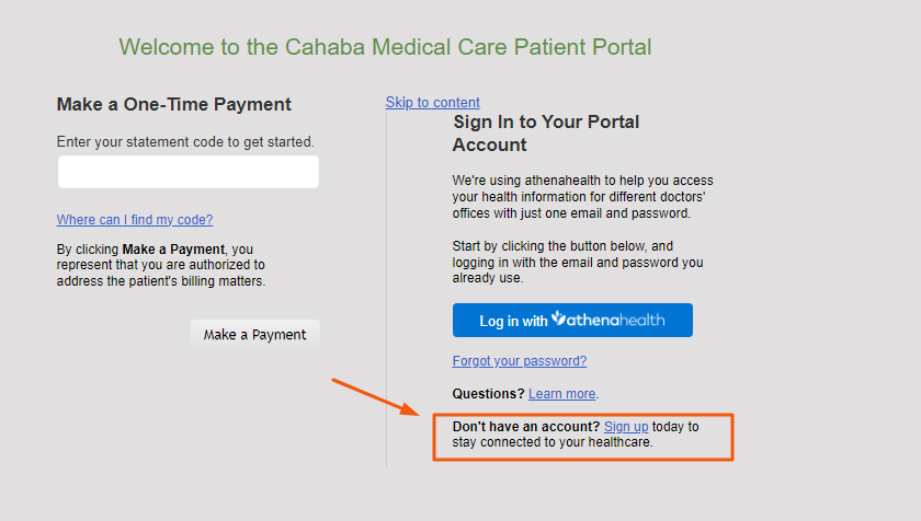Cahaba Medical Care Patient Portal
