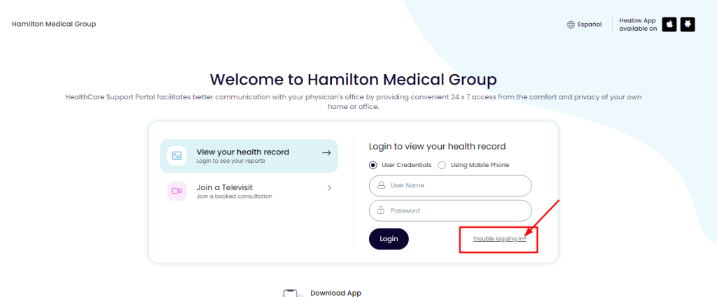 Hamilton Medical Group Patient Portal Login 3