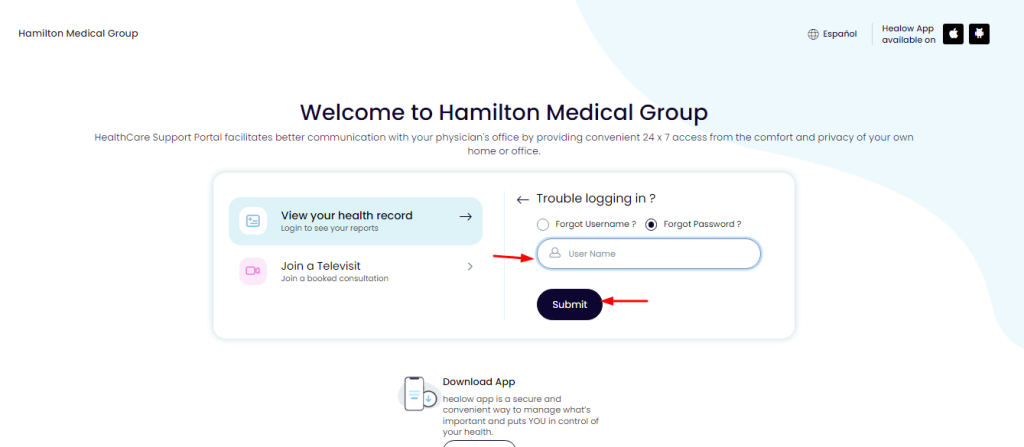 Hamilton Medical Group Patient Portal Login 4