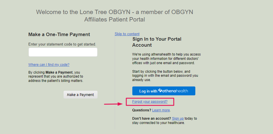 Lone Tree ObGyn Patient Portal Login 3