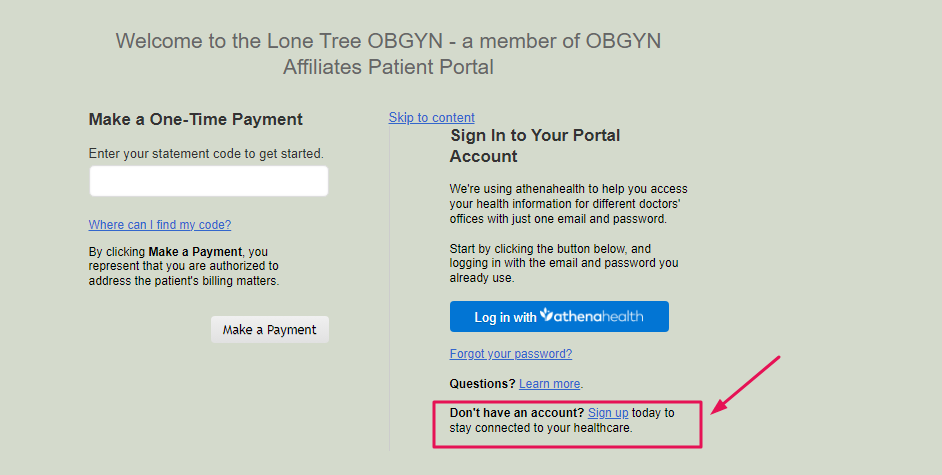 Lone Tree ObGyn Patient Portal Login 4