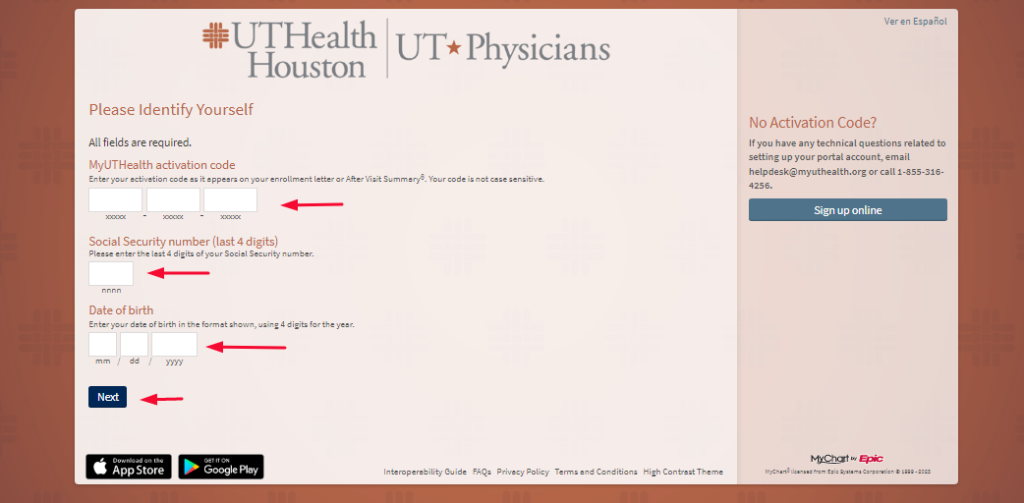 MyUTHealth Patient Portal Login