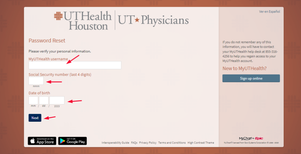 MyUTHealth Patient Portal Login