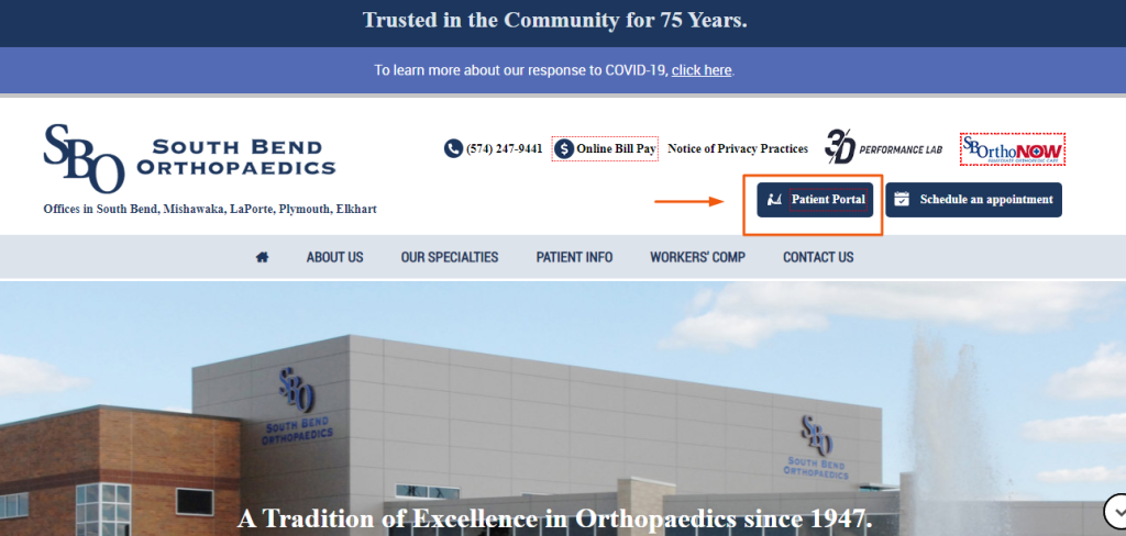 South Bend Orthopedics Patient Portal