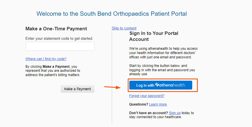South Bend Orthopedics Patient Portal